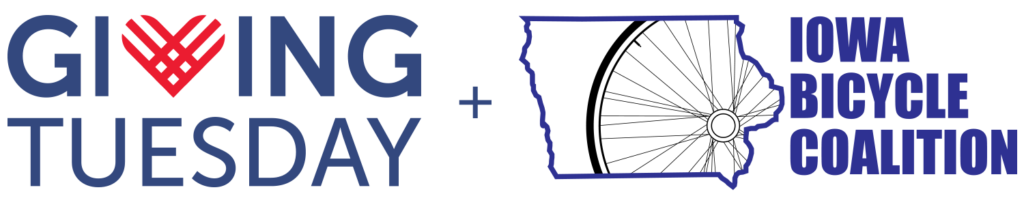 Giving Tuesday logo next to the Iowa Bicycle Coalition Logo